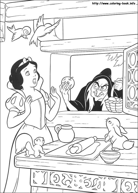 Snow White coloring picture